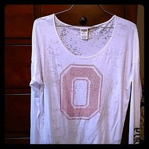 Pink VS - Ohio State long sleeve embezzled shirt